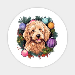 Groodle Christmas Magnet